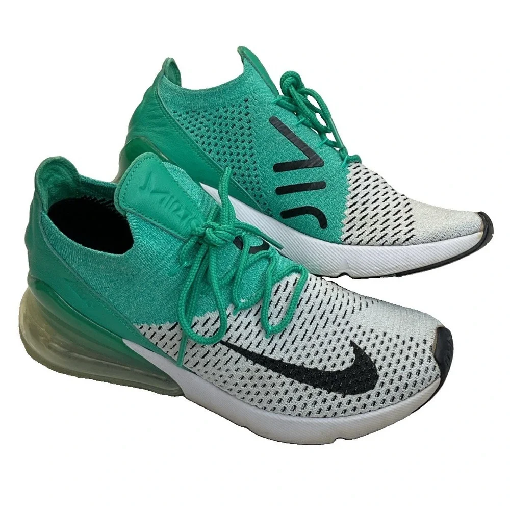 Nike Air Max 270 Women's Size 7 Running Shoes Green White AH6803-300